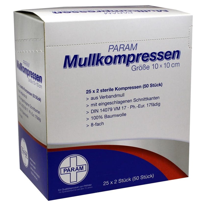 Mullkompressen 10x10 cm steril 8fach 25X2 St