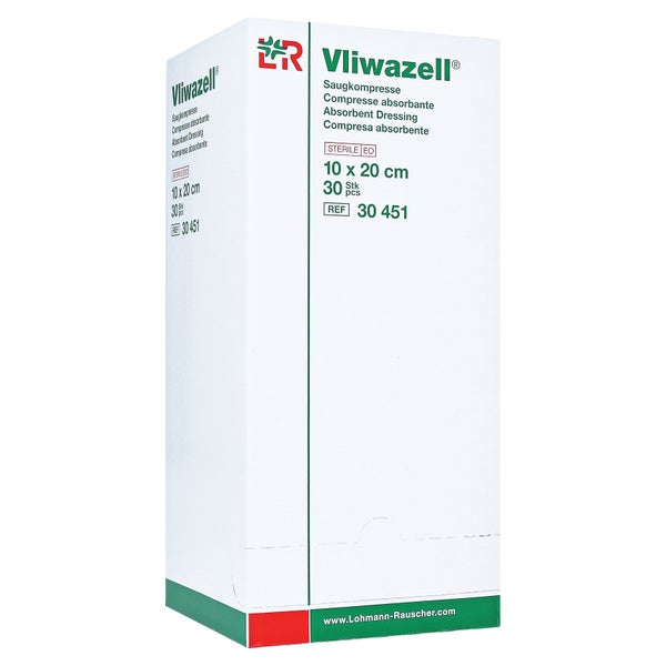 Lohmann Rauscher Vliwazell Saugkompresse steril - 10 x 20 cm 30 Stück 30 St