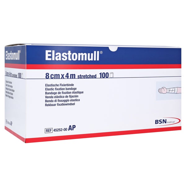 Elastomull 8 cmx4 m 45252 elastische Fixierbinde 100 St