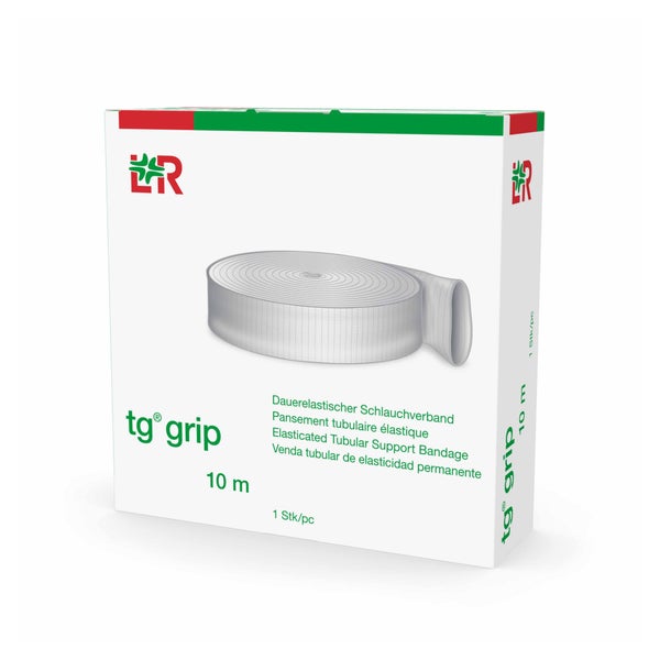 Lohmann & Rauscher tg grip Stütz-Schlauchverband, 10 m, querelastisch und hautfreundlich - 1 Stück, L (32,5 cm) für Rumpf (groß) 1 St