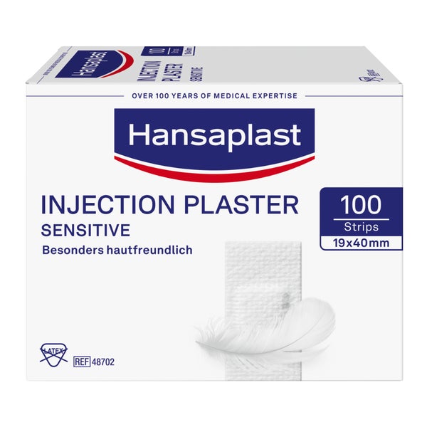 Hansaplast Sensitive Injektionspflaster, 4 x 1,9cm, 100 St