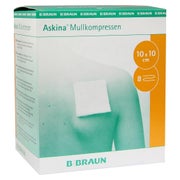 Produktabbildung: B.Braun Askina Mullkompressen 8-fach steril - 10 x 10 cm (25 x 2 Stck.) 25X2 St