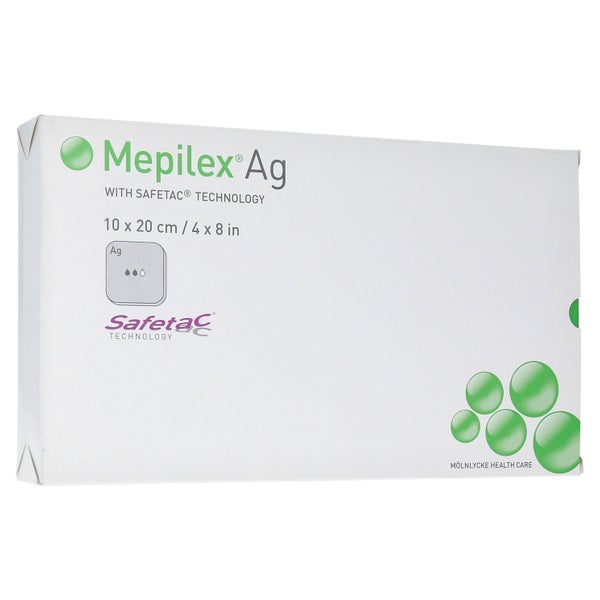 Mepilex Ag Schaumverband 10x20 cm steril 5 St