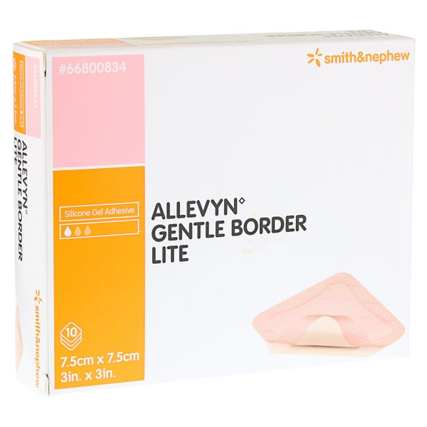 Allevyn Gentle Border Lite 7,5x7,5 cm Sc 10 St