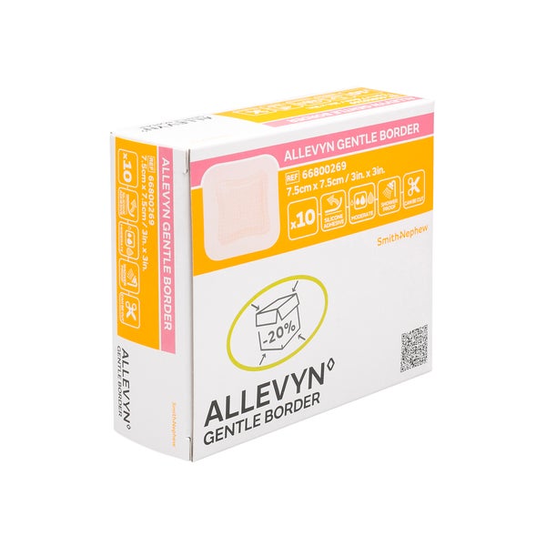 Allevyn Gentle Border 7,5x7,5 cm Schaumv 10 St