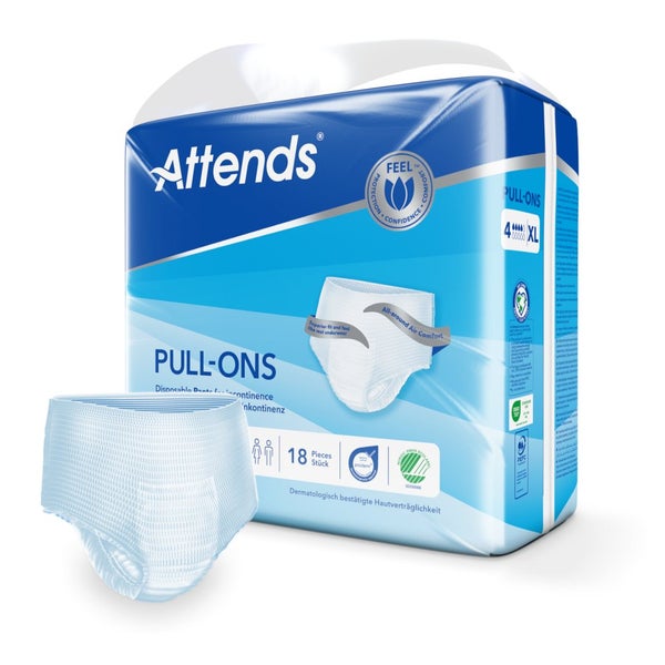 Attends Pull-Ons 4 Extra-Large, 130-170 cm Hüftumfang 4X18 St