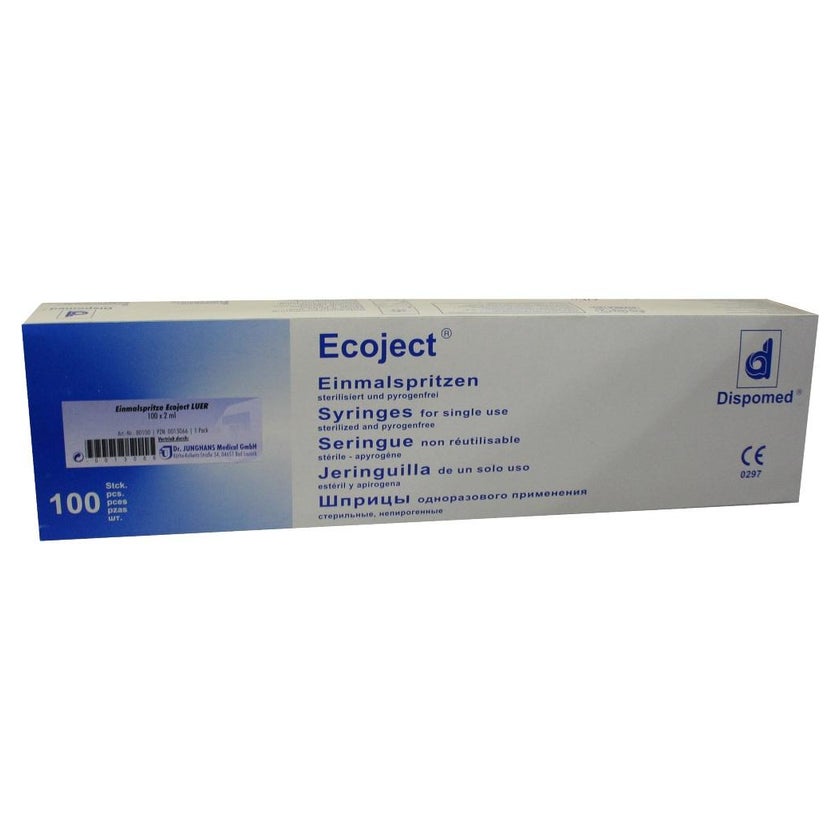 Einmalspritze 2 ml Luer Ecoject 100X2 ml
