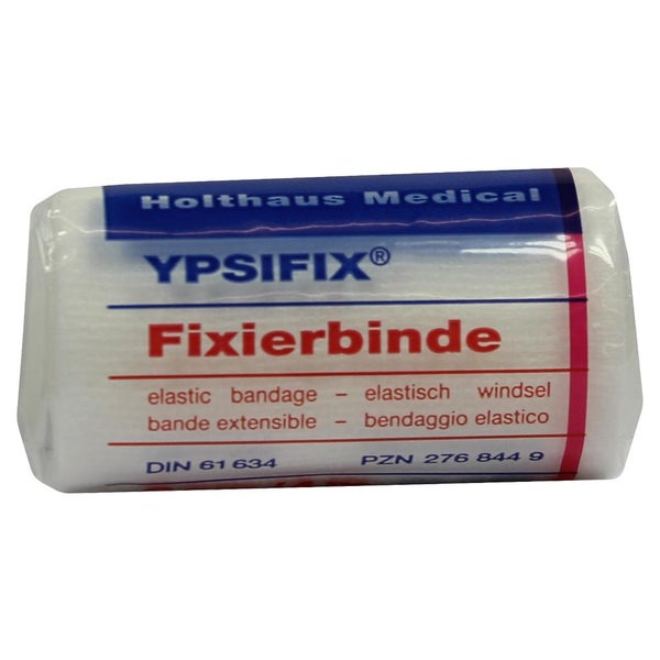 Holthaus Medical YPSIFIX Fixierbinde elastisch, DIN 61634 – einzeln in Folie und Schachtel - 1 Stück in Folie und Schachtel, Maße: 6 cm x 4 m 1 St