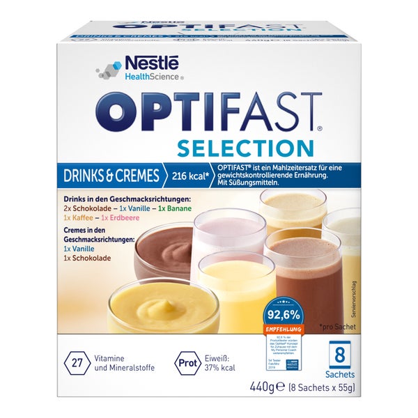 OPTIFAST Selection Drinks & Cremes 8X55 g