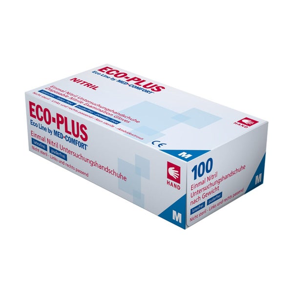AMPri ECO-PLUS Latex Untersuchungshandschuhe puderfrei 100 Stück - M 100 St