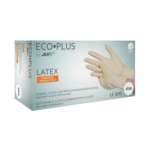 Eco-plus U.hands.latex Unste.puderfrei M 100 St 100 St