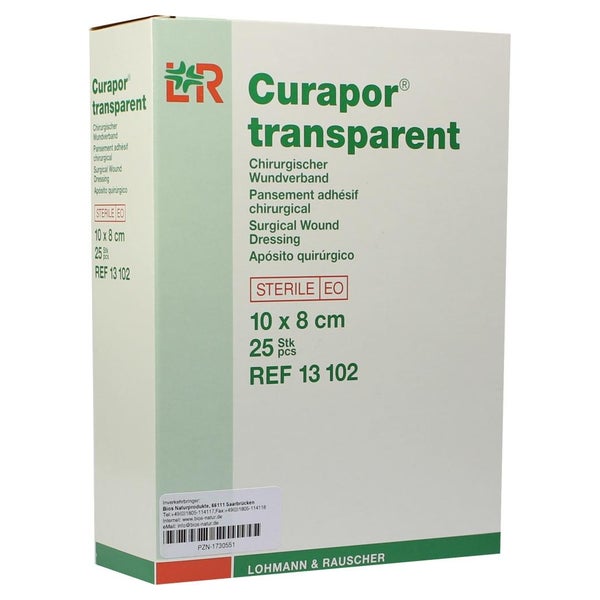 Curapor Wundverband Steril transparent 8 25 St