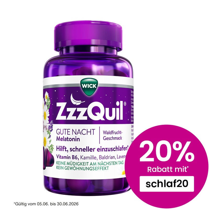 WICK ZzzQuil® Gute Nacht Melatonin 60 St