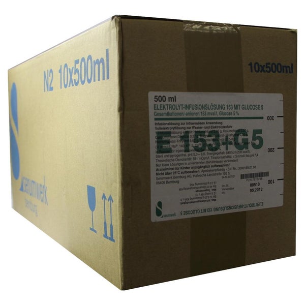 Elektrolyt Inf.-lsg. 153 m.Glucose 5 10X500 ml
