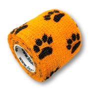 Produktabbildung: LisaCare selbstklebender Verband - Pfote Orange - 5cmx4,5cm 1 St