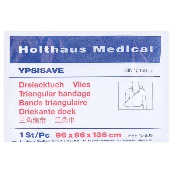 Holthaus Medical YPSISAVE Dreiecktuch, DIN 13168 - 1 Stück, Vlies, Maße: 96 x 96 x 136 cm 1 St