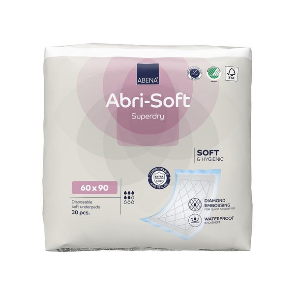 Abena Abri Soft Superdry Krankenunterlagen 60 x 90 cm, 30er Pack 30 St