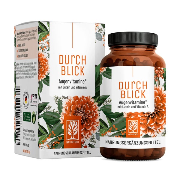 Augenvitamine mit Lutein und Vitamin A - Durchblick - NATURTREU® 90 St