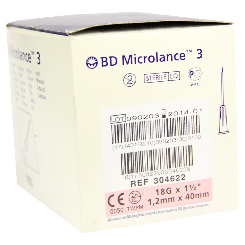 BD Microlance Kanüle 18 G 1 1/2 40 mm tr 100 St