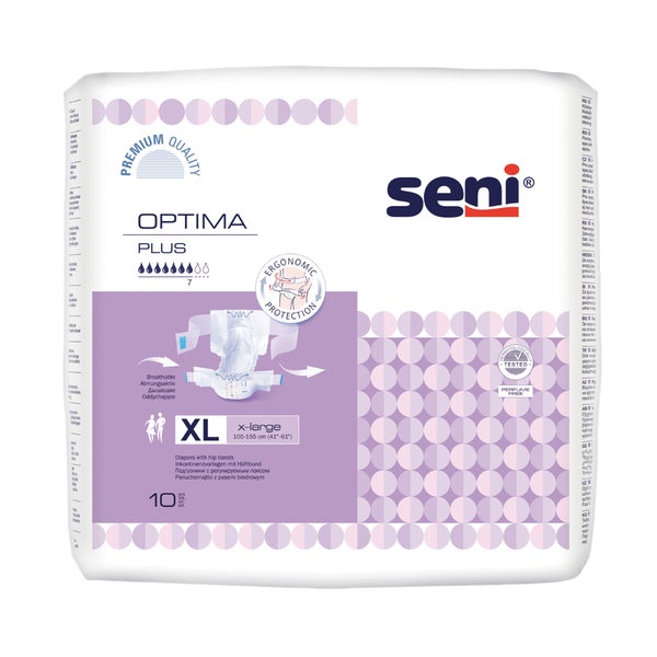 SENI Optima Plus Vorl.m.Hüftbund XL 8X10 St