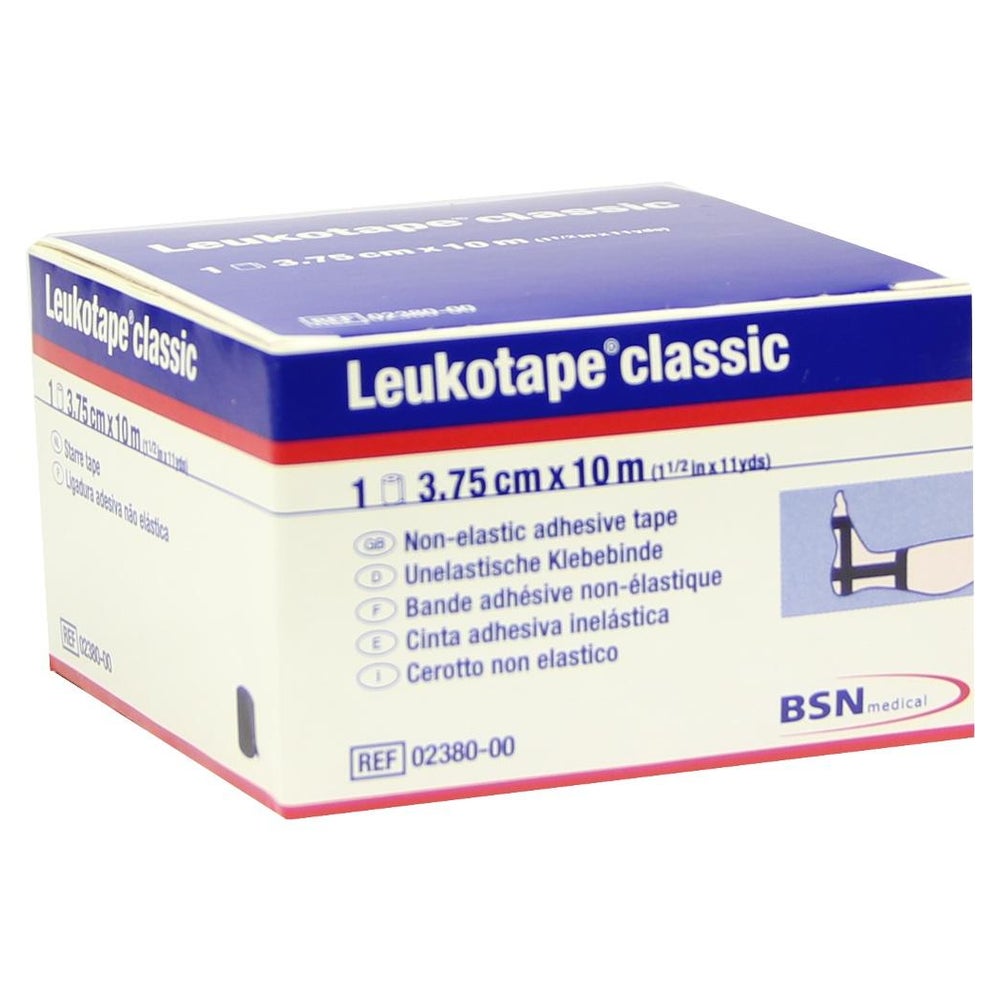 Leukotape classic bande adhésive 10mx3.75cm noir