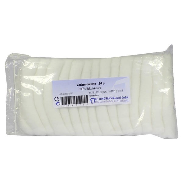 Verbandwatte Zickzack 100% Baumwolle 50 g