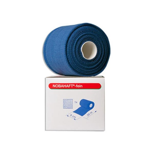NOBA Nobahaft Fein kohäsive Fixierbinde 20 m x 8 cm - Blau 1 St