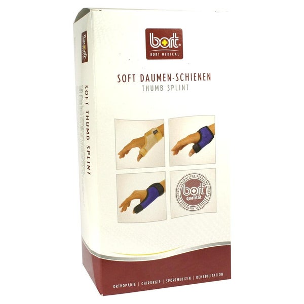BORT Soft Daumenschiene kurz S blau 1 St