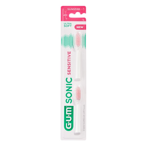 Gum Sonic Sensitive Ersatzbürstenköpfe 2 St