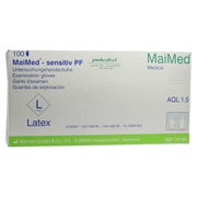 MaiMed® sensitiv PF Einmalhandschuhe, Latex, puderfrei 100 Stck. - L 100 St