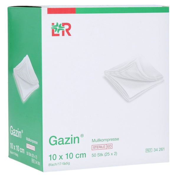 Gazin Mullkompressen 10x10 cm steril 8fach 25X2 St