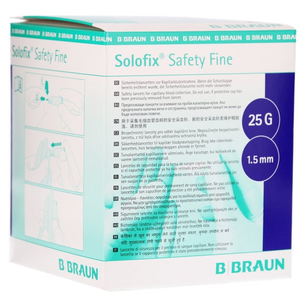 Solofix Safety Fine Lanzetten 25 Gx1,5 m 200 St