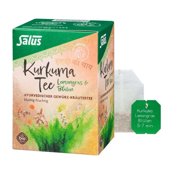 Kurkuma Tee Lemongras & Blüten Bio Salus Fbtl. 15 St
