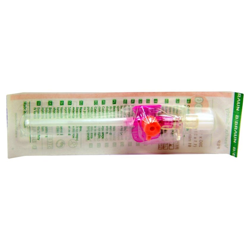 B.Braun Vasofix Safety Braunüle 50 Stück - 20 G, 1,1 mm rosa, 33 mm Stichlänge 1 St