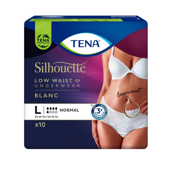 TENA Silhouette Normal Blanc Gr. L Inkontinenzunterwäsche, 10 Stück 6X10 St