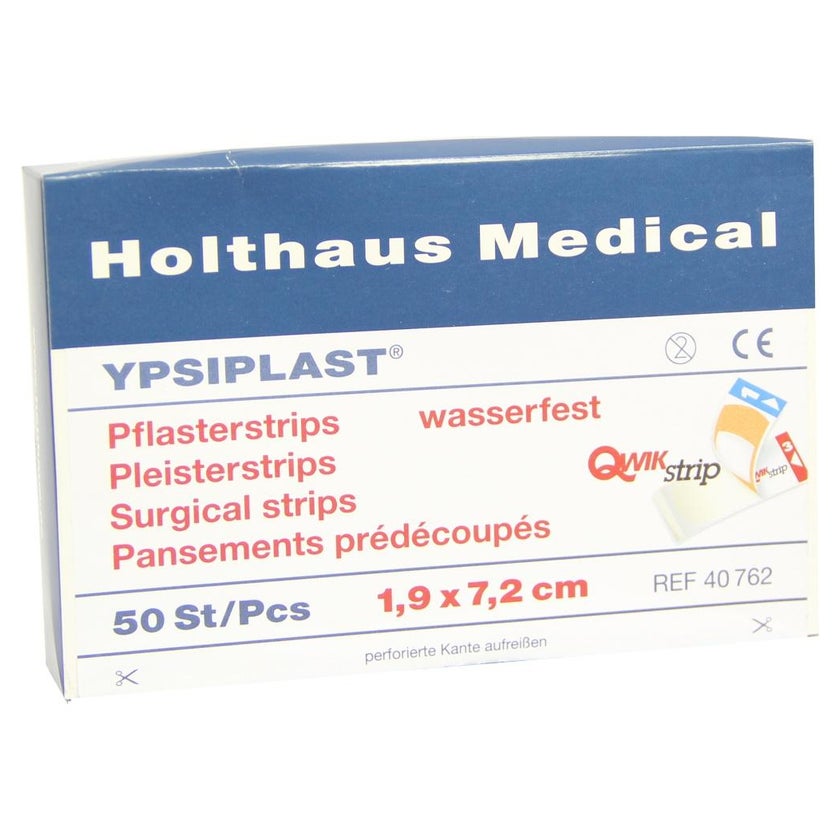 Holthaus Medical YPSIPLAST Pflasterstrips wasserfest (50 Strips) - 1,9 x 7,2 cm 50 St