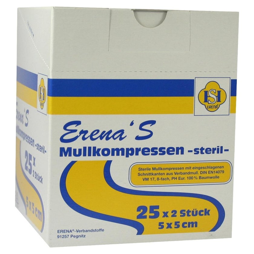 Erena Mullkompr.5x5 cm steril 8fach 25X2 St