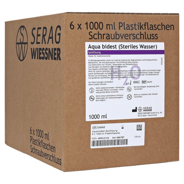 AQUA Bidest Spüllösung 6X1000 ml