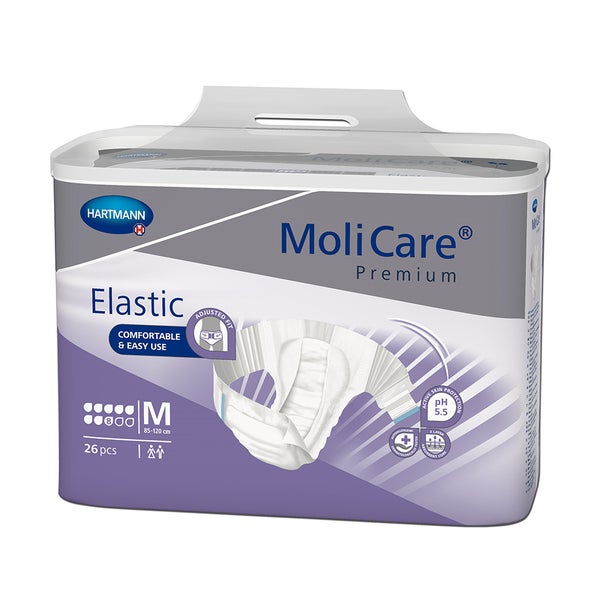 MoliCare Premium Elastic, 8 Tropfen, Gr. M, Hüftumfang 85 - 120 cm 3X26 St