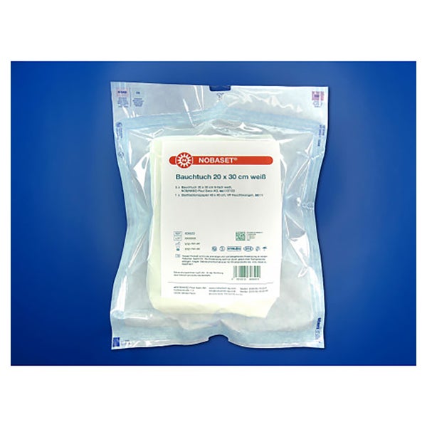 Nobatrast Bauchtuch 20x30 cm 6fach weiß 50X2 St