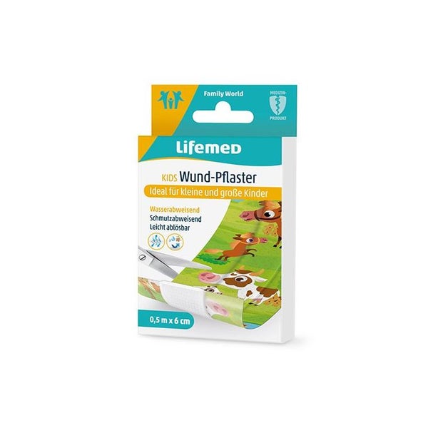 Lifemed Kids Wund-Pflaster 0,5 m x 6 cm farbig "Farmtiere", 1 Stück 1 St