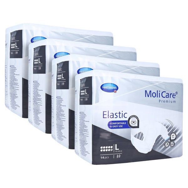 MoliCare Premium Elastic, 10 Tropfen, Gr. L, 115 - 145 cm Hüftumfang 4X14 St