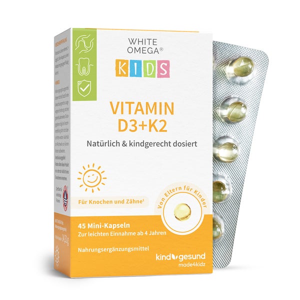 Vitamin D3K2 Kapseln für Kinder – WHITE OMEGA® Kids 45 St