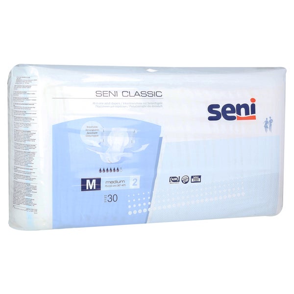 Seni Classic Medium Inkontinenzwindeln Unisex, 75 - 100 cm, 2200 ml 30 St
