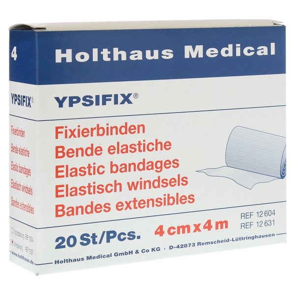Holthaus Medical YPSIFIX Fixierbinden 20-fädig, lose (20 Stck.) - 4 m x 4 cm 20 St