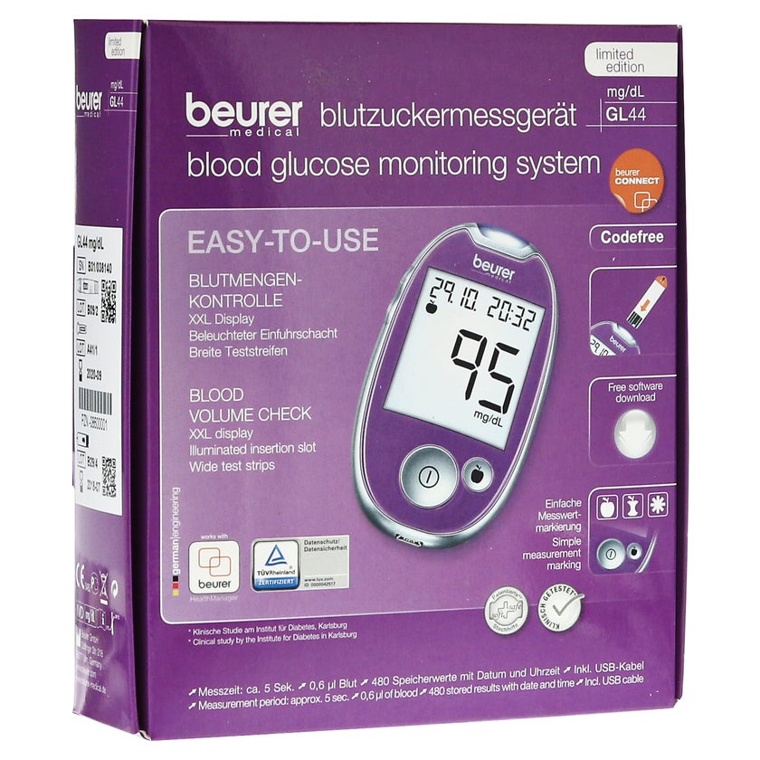 Beurer GL44 Blutzuckermessgerät mg/dl li 1 St