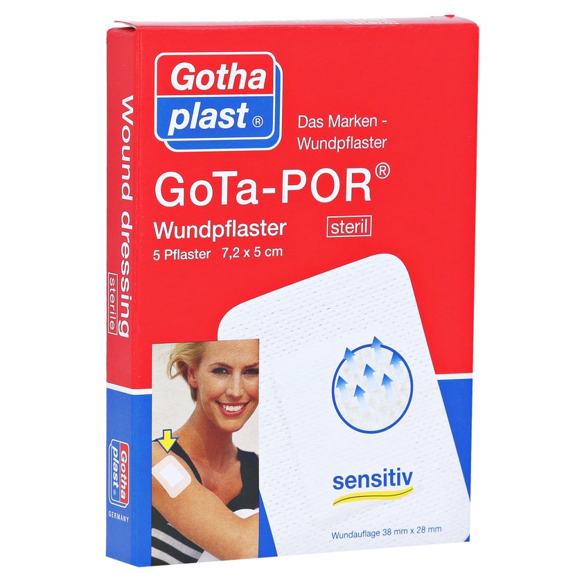 Gota-por Wundpflaster 5x7,2 cm steril 5 St