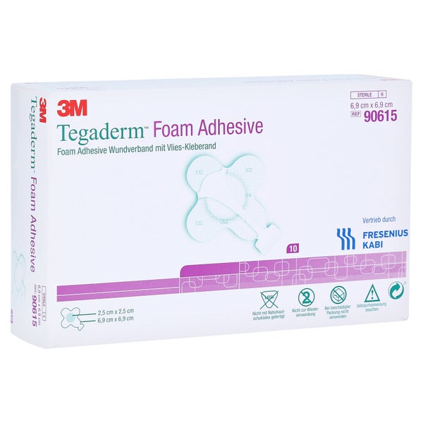 Tegaderm Foam Adhesive FK 6,9x6,9 cm kre 10 St