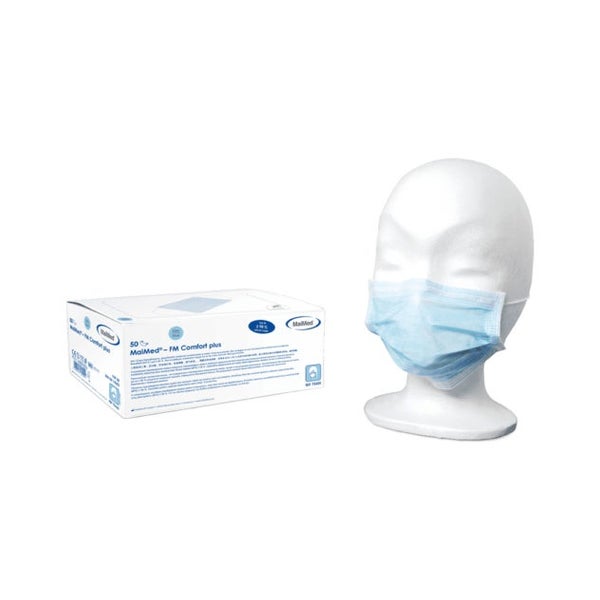 MaiMed® medizinische Schutzmaske FM Comfort Plus, mit Gummiband blau 50 St