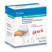 Höga-kompressen 5x5 cm steril 8fach 25X2 St